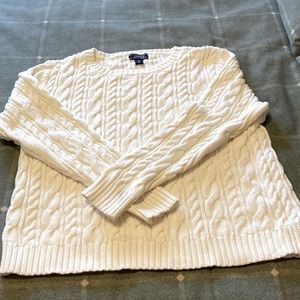 White Lands End Sweater NWOT